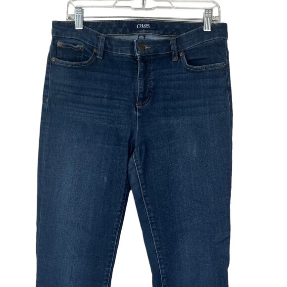 Chaps Jeans Madden Straight Womens 10 Dark Wash - Picture 3 of 11